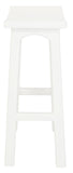 Tokyo Solid Mahogany Timber Barstool (White)