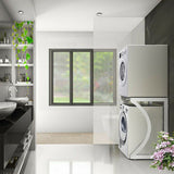 ORIGINAL Dryer Stand Maxi: Portable Dryer Rack Heavy Duty Steel Capacity white for Washer/Dryer/Mini Fridge