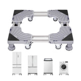 Adjustable Appliance Stand with Locking Wheels - For Washing Machines & Fridges