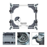 Adjustable Appliance Base Stand - Lock Wheel Trolley For Washing Machine Fridge