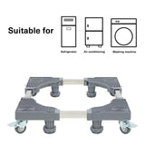 Adjustable Appliance Base Stand - Lock Wheel Trolley For Washing Machine Fridge