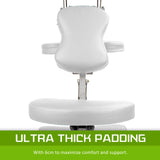 White Portable Aluminum Massage Chair-Table – Foldable Beauty Recliner