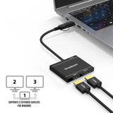 Simplecom DA327 USB 3.0 or USB-C to Dual HDMI Display Adapter for 2x 1080p Extended Screens