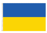 3x Ukrainian Heavy Duty Flag with Metal Eyelets - 150x90cm National Flag