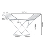 Electric Heated Clothes Airer - Foldable Indoor Drying Rack with Fast Dry Technolog