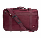 44L Foldable Duffel Bag Gym Sports Luggage Travel Foldaway School Bags - Maroon