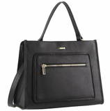 Morrissey Ladies Italian Structured Leather Tote Bag Handbag Womens - Black