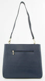 Morrissey Ladies Italian Structured Leather Cross Body Handbag Bag Womens - Navy