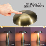 Modern Rose Red Mushroom Lamp - Minimalist Metal Lighting for Home/Offic