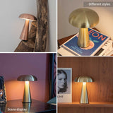 Modern Rose Red Mushroom Lamp - Minimalist Metal Lighting for Home/Offic