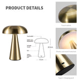 Modern Rose Red Mushroom Lamp - Minimalist Metal Lighting for Home/Offic