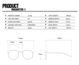 Unisex Retro Aviator Sunglasses - Transparent White & Yellow AC Lenses, Oversized