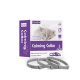 6PCS Gray Cat Calming Collars - Adjustable Anxiety Relief (3 Pack x 2 Sets)