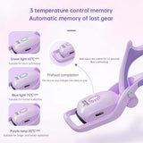 White Heated Eyelash Curler - 3 Temp Settings, Rechargeable & Travel-Friendly