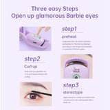 White Heated Eyelash Curler - 3 Temp Settings, Rechargeable & Travel-Friendly