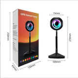 UFO RGB Sunset Projection Lamp - 16 Colors, Remote Control, Black