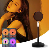 UFO RGB Sunset Projection Lamp - 16 Colors, Remote Control, Black
