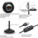 UFO RGB Sunset Projection Lamp - 16 Colors, Remote Control, Black