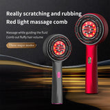 WN-02 Gray Red Light Therapy Comb - 3 Massage Modes, Rechargeable Hair Care