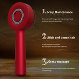 WN-02 Gray Red Light Therapy Comb - 3 Massage Modes, Rechargeable Hair Care
