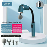 Green Portable Elbow Massage Gun - 1200mAh Muscle Pain Relief & Recovery