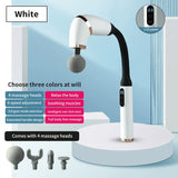 White Elbow Massage Gun - 1200mAh Portable Muscle Pain Relief & Recovery