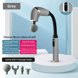 Gray Elbow Massage Gun - 1200mAh Portable Muscle Pain Reliever