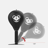 Monkey Design Punch Ball - Adjustable PU Leather Speed Bag with Stable Base