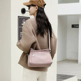 Red Waterproof Nylon Crossbody Bag - Lightweight and Adjustable Strap Shoulder Bag for Women