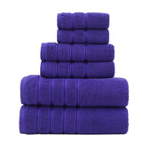 Purple 6-Piece Luxury Towel Set - Ultra-Soft Bath, Hand & Washcloths