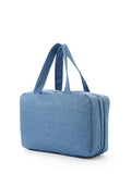 Purple Multipurpose Portable Travel Toiletry Bag - Waterproof Cosmetic Organizer with Zipper