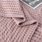 Cotton Waffle Blanket - Air Conditioning Blanket/Throw/Summer Quilt, 150*200cm,Bean Paste Color