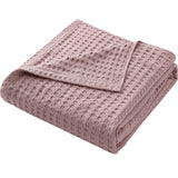 Cotton Waffle Blanket - Air Conditioning Blanket/Throw/Summer Quilt, 150*200cm,Bean Paste Color