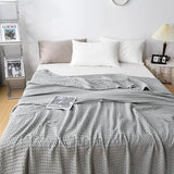 Cotton Waffle Blanket - Air Conditioning Blanket/Throw/Summer Quilt, 150*200cm,Gray