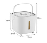 Large Capacity Rice Storage Container with Handle - Airtight, Press-to-Open Design for Convenient Rice Storage 26*29*24cm