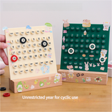 Green DIY Ring Perpetual Calendar - Creative Acrylic Desktop Calendar with Adjustable Rings