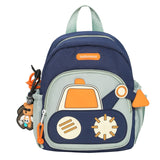 Blue Kids' Cartoon Backpack - Adorable Excavator Design with Spacious Compartments