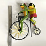 Whimsical Frog Wind Spinner – Metal Garden Art with Cycling Frogs for Yard Decor