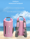 Green 10L Waterproof Dry Bag Backpack – Roll-Top for Kayaking, Beach & Travel