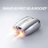 Blue Twin-Head Electric Shaver for Men - Portable & Rechargeable Compact Razor