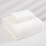 Luxury White Bath Towel Set - Ultra Soft & Absorbent (Bath + Hand Towels)