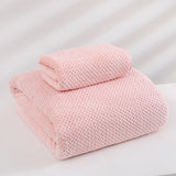 Luxury Pink Bath Towel Set - Ultra Soft & Absorbent (Bath + Hand Towels)