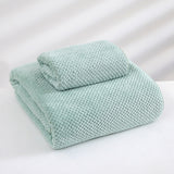 Luxury Green Bath Towel Set - Ultra Soft & Absorbent (Bath + Hand Towels)
