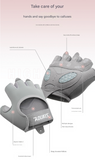 L Black Breathable Gym Training Gloves with Non-Slip Palm Grip
