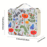 Large 124-Slot Dragonfly Pencil Case – Triple-Layer Oxford Fabric Organizer for Art Supplies