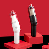 White Handheld Cordless Vacuum - Wet/Dry Mini Car Cleaner, Pet Hair Remover, Lightweight