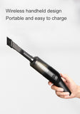 White Handheld Cordless Vacuum - Wet/Dry Mini Car Cleaner, Pet Hair Remover, Lightweight
