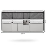 Grey Car Trunk Organizer – Large Hanging Storage Bag with Mesh Pockets & Backseat Access