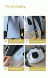 Size L Blue-Gray Patchwork Pet Backpack Dog Carrier Cat Travel Bag - Breathable, Portable & Hands-Free Four-Leg Design