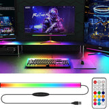 1 Piece RGB LED Gaming Light Bar - Dual Color Temperature & Adjustable RGB Effects, USB-Powered Backlight for Monitors, Remote & Button Control, 30cm Lightweight Design